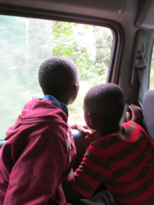 two boys window